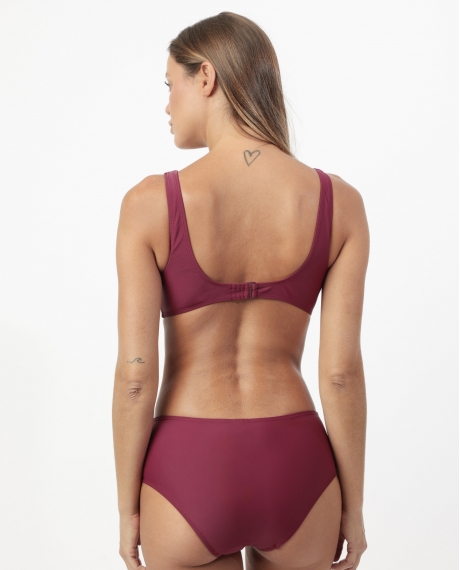 ADMAS Bikini Top Cooper Curvy Line para Mujer BURDEOS 2