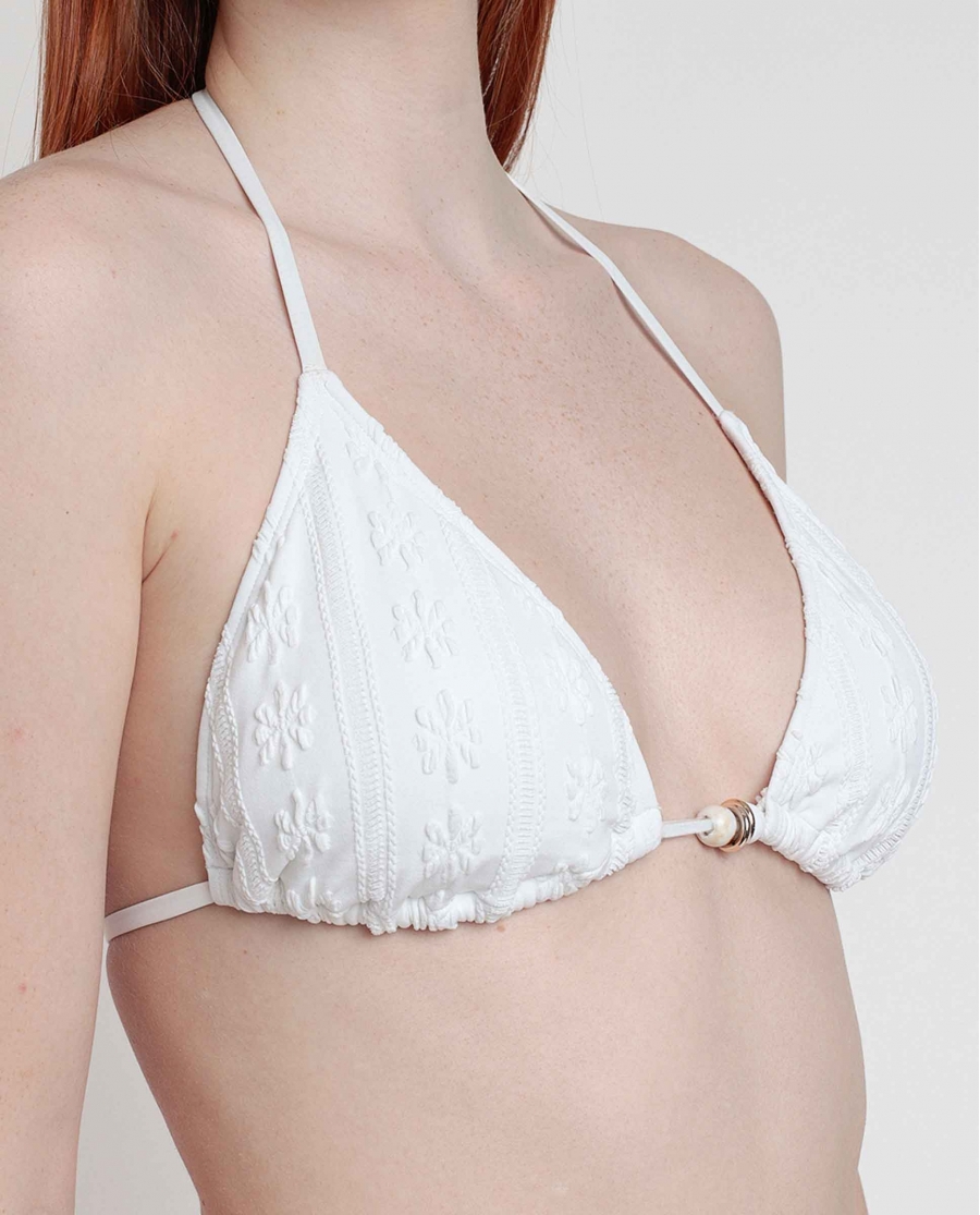 ADMAS Bikini Triángulo Island para Mujer BLANCO