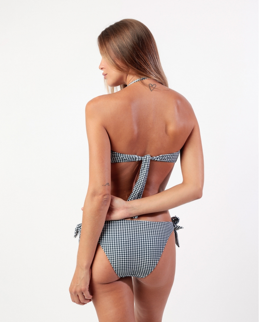 ADMAS Bikini Bandeau Vichy Navy para Mujer MARINO