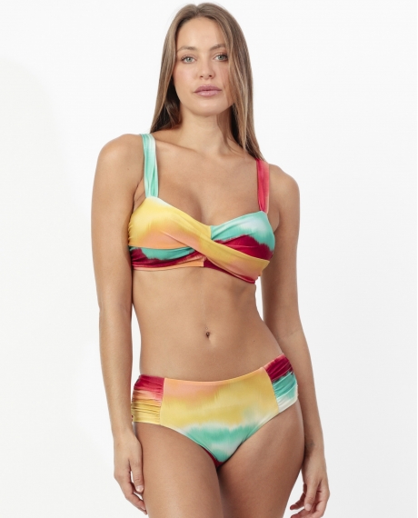 ADMAS Bikini Capacidad Drapeado Boreal para Mujer MULTICOLOR