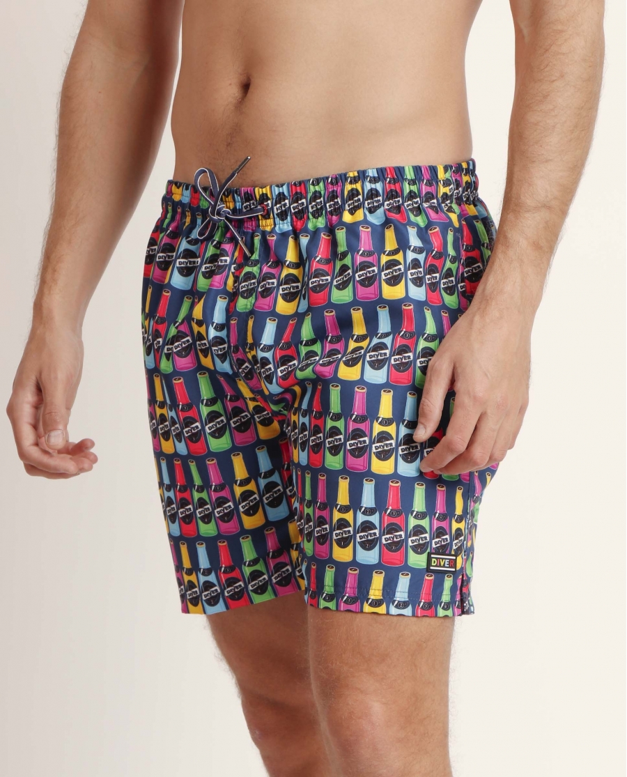 DIVER Bañador Beer para Hombre MULTICOLOR