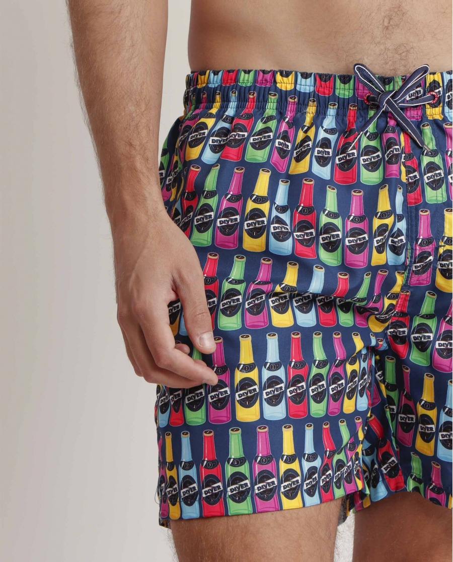 DIVER Bañador Beer para Hombre MULTICOLOR
