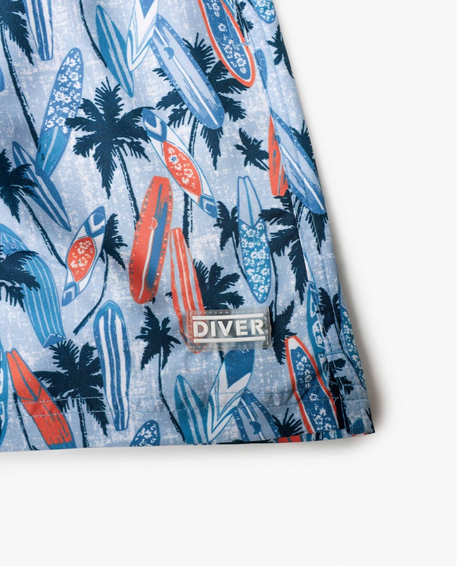 DIVER Bañador Table Surf para Hombre AZUL