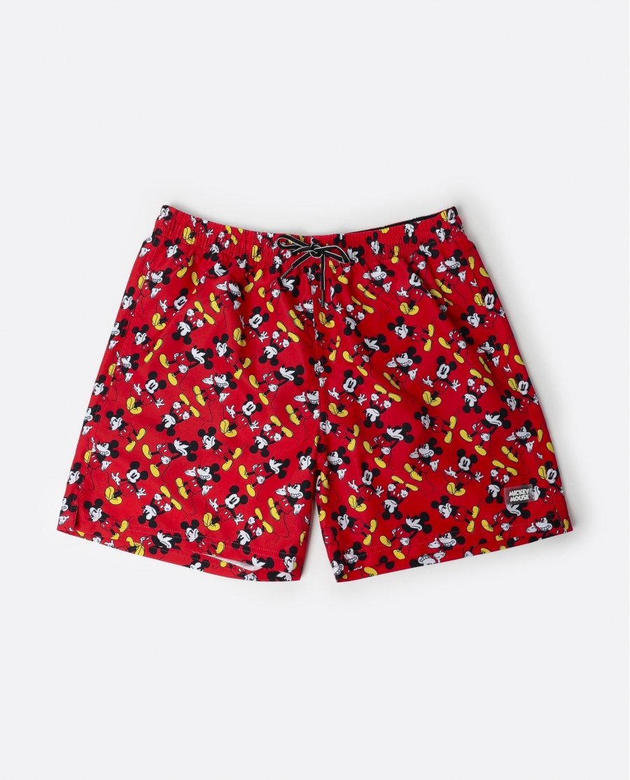 DISNEY Bañador Mikcey Classic para Hombre ROJO