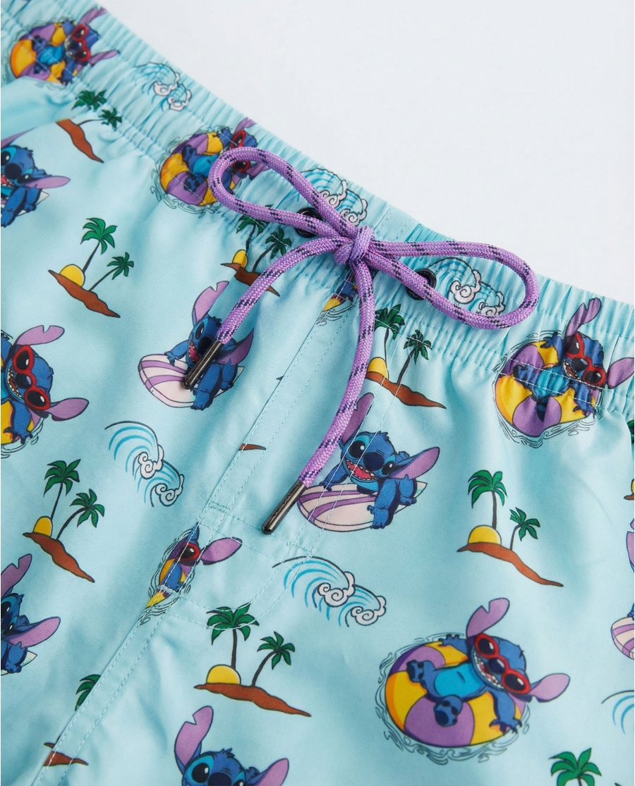 DISNEY Bañador Summer Stitch para Hombre AZUL