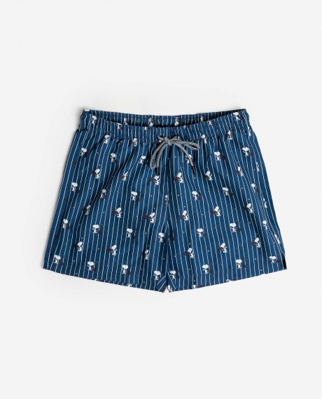 PEANUTS Bañador Snoopy Tennis para Hombre MARINO 2