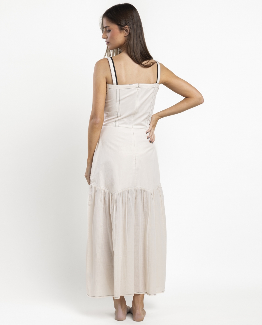 ADMAS Vestido Sin Mangas Simple Black para Mujer CRUDO