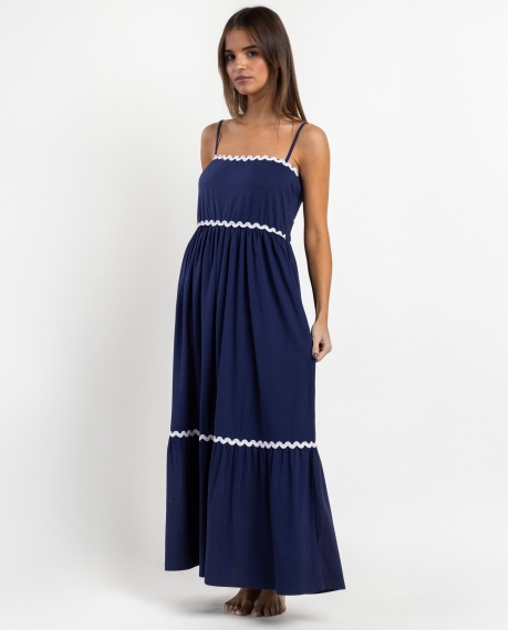 ADMAS Vestido Tirantes Sea Mare para Mujer MARINO