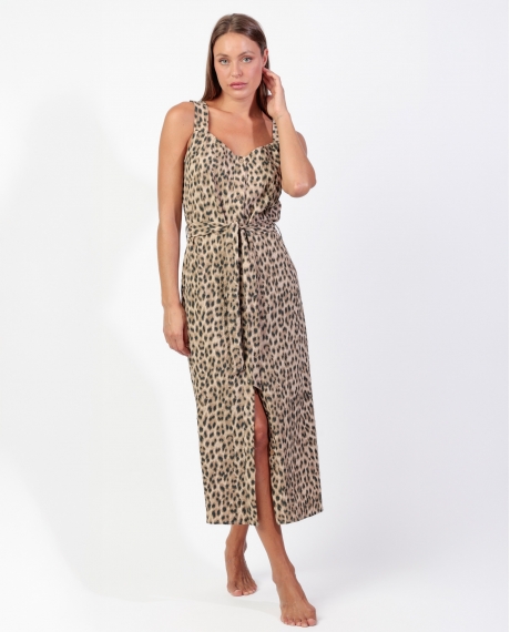 ADMAS Vestido Tirantes Leopard para Mujer PIEL