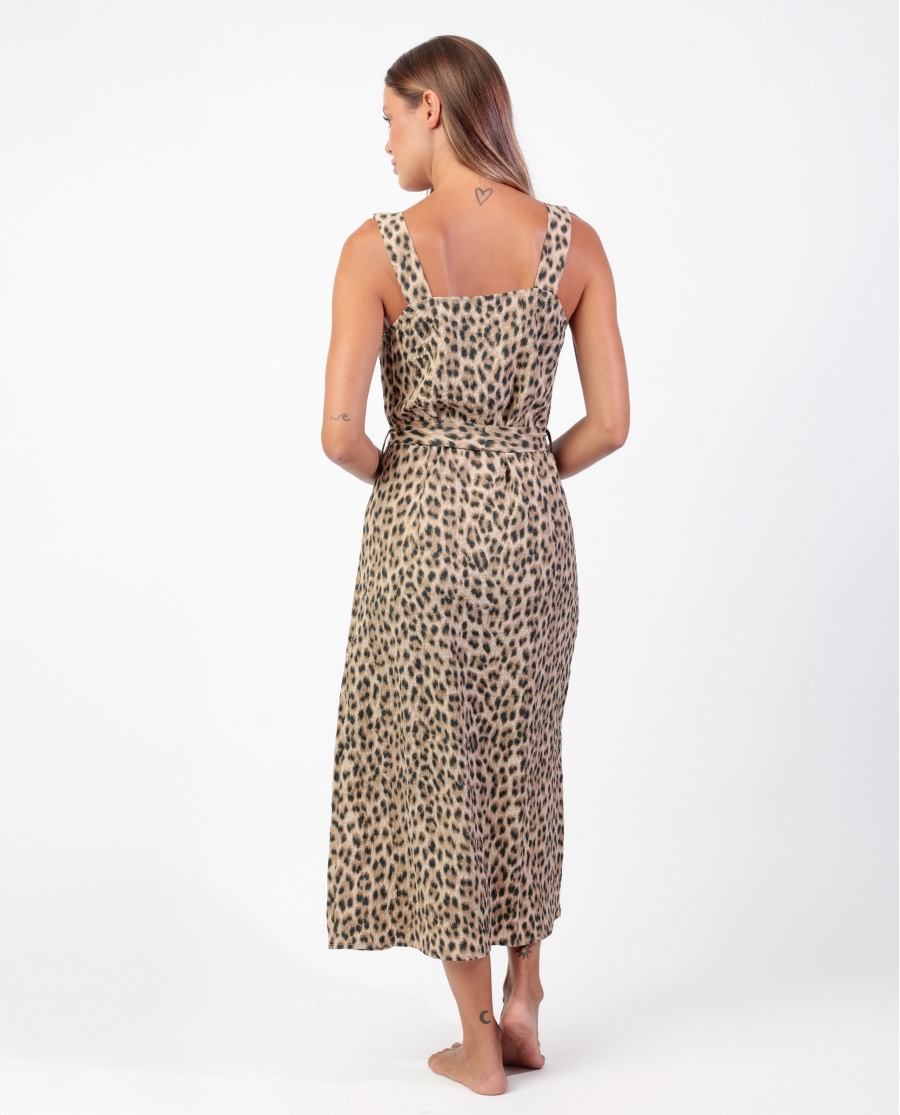ADMAS Vestido Tirantes Leopard para Mujer PIEL