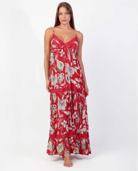 ADMAS Vestido Tirantes Aurora para Mujer ROJO