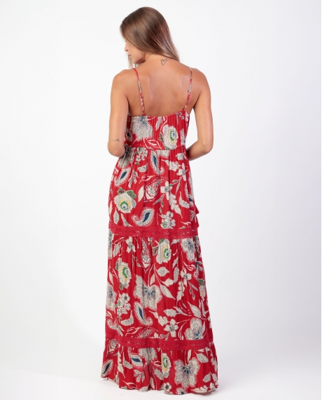 ADMAS Vestido Tirantes Aurora para Mujer ROJO 2