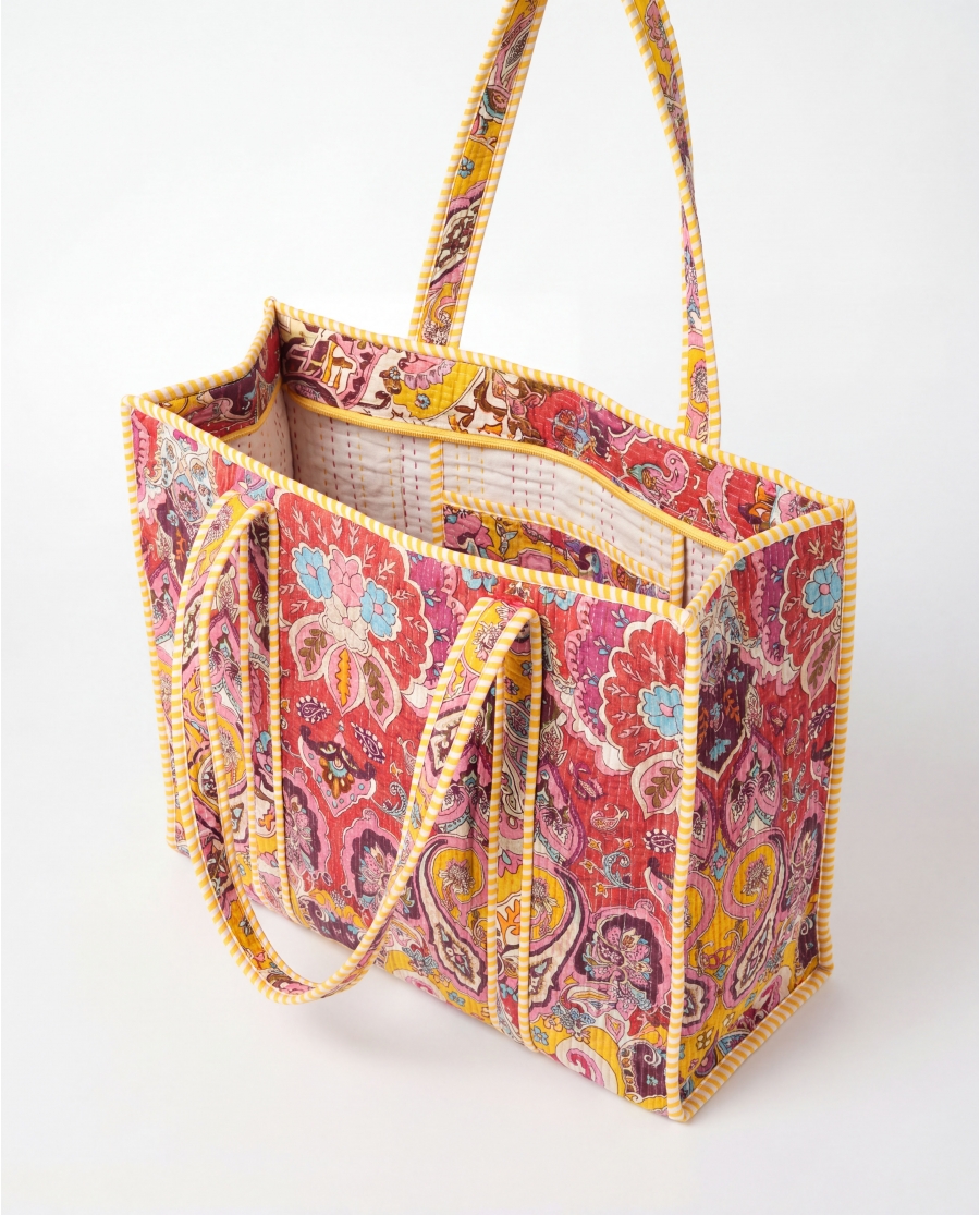 ADMAS Bolso Big Colourful Summer para Mujer AMARILLO