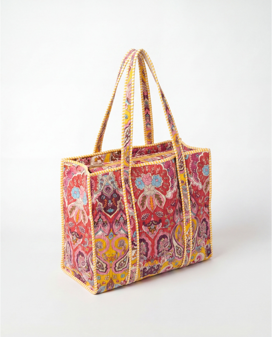 ADMAS Bolso Big Colourful Summer para Mujer AMARILLO