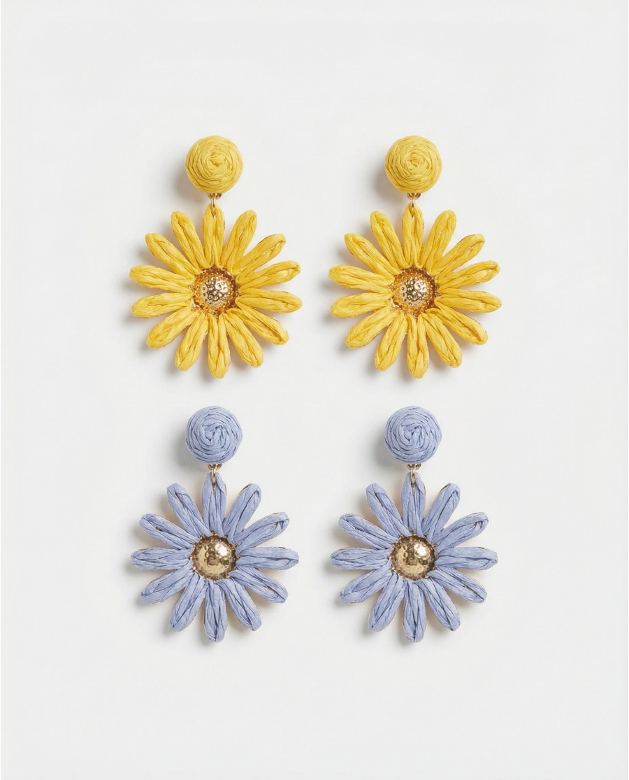 ADMAS Pendientes Summer Flowers para Mujer, (Caja 6 pares) SURTIDO