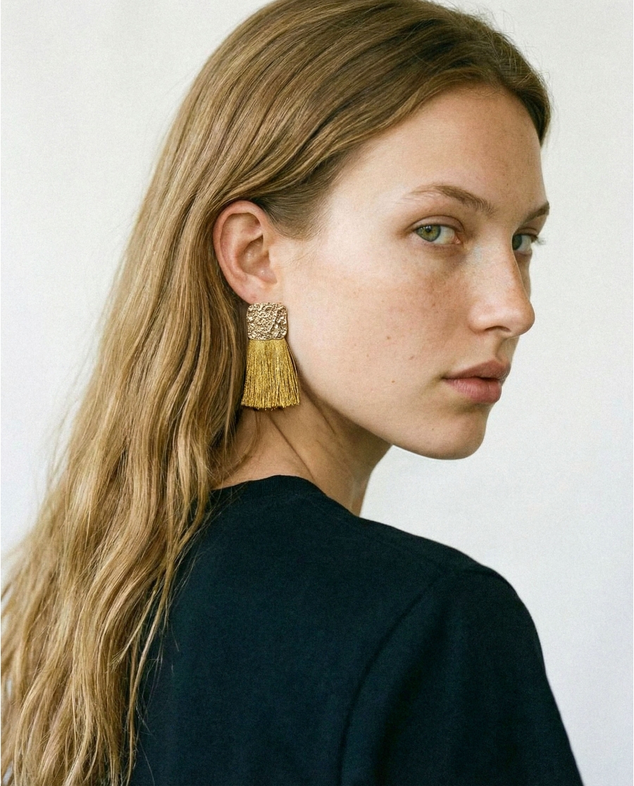 ADMAS Pendientes Flecos Luxury para Mujer, (Caja 6 pares) SURTIDO