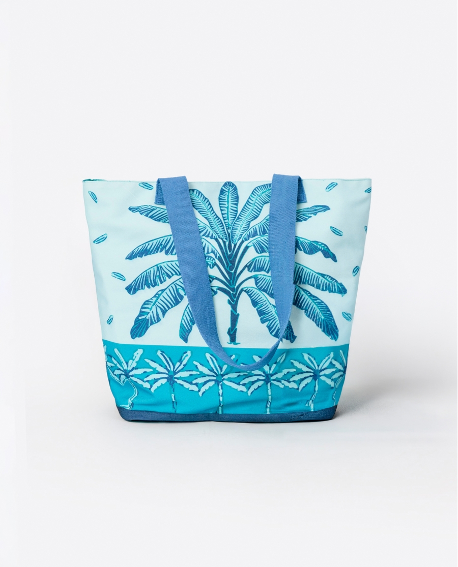 ADMAS Bolso Palmera Azul para Mujer AZUL
