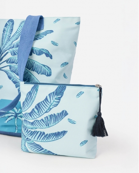 ADMAS Bolso Palmera Azul para Mujer AZUL 2