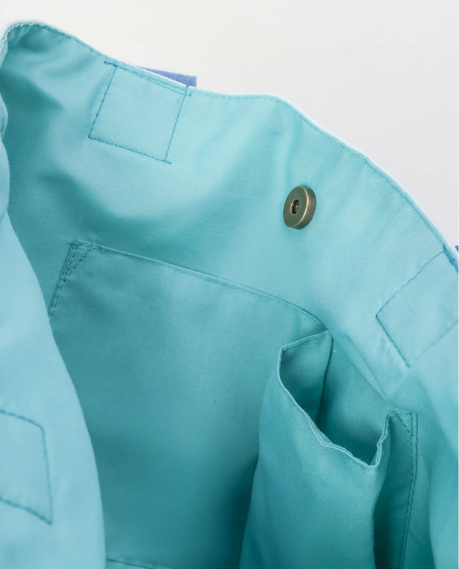 ADMAS Bolso Palmera Azul para Mujer AZUL