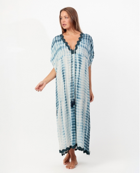 ADMAS Vestido Largo Picunella Tie & Dye para Mujer AZUL