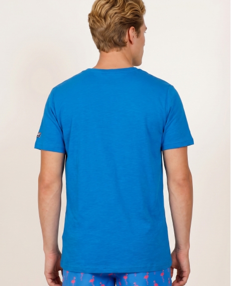 DIVER Camiseta Playa Flamingo para Hombre AZUL 2