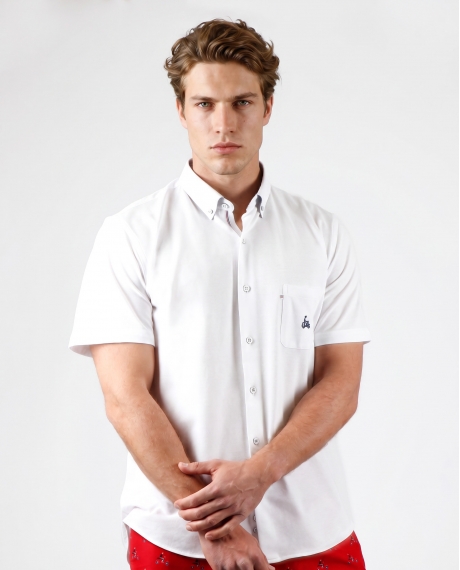 DIVER Polo Piqué para Hombre BLANCO