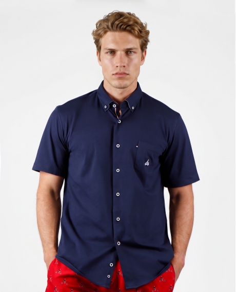 DIVER Polo Jersey para Hombre MARINO