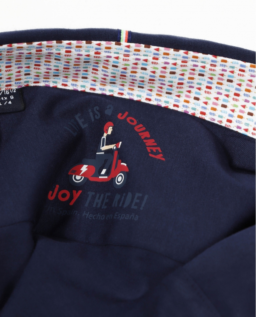 DIVER Polo Jersey para Hombre MARINO