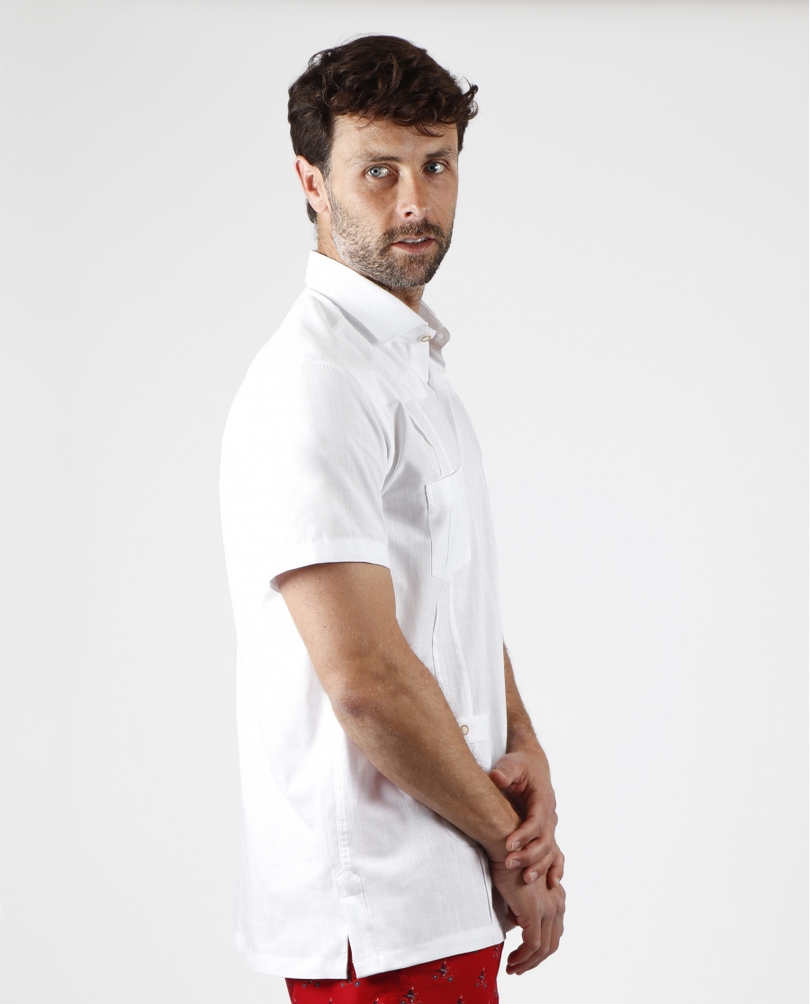 DIVER Camisa Habanera para Hombre BLANCO