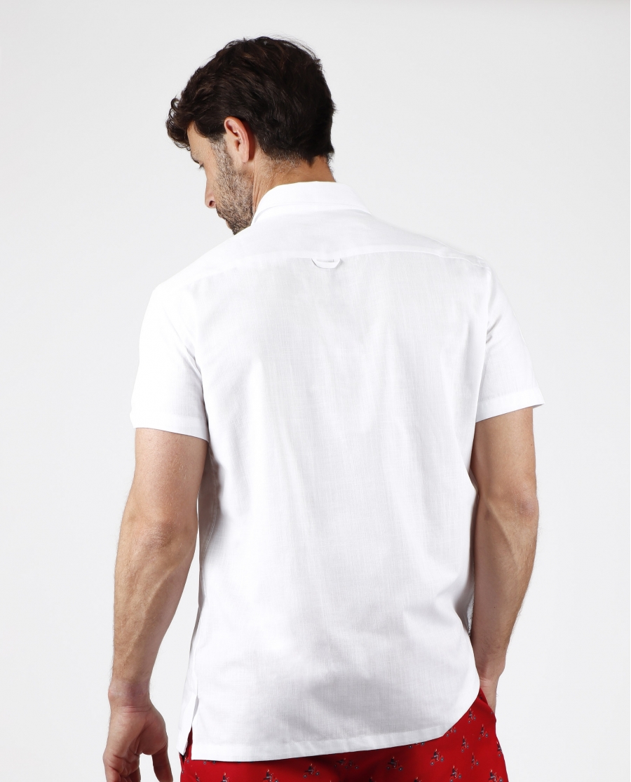 DIVER Camisa Habanera para Hombre BLANCO