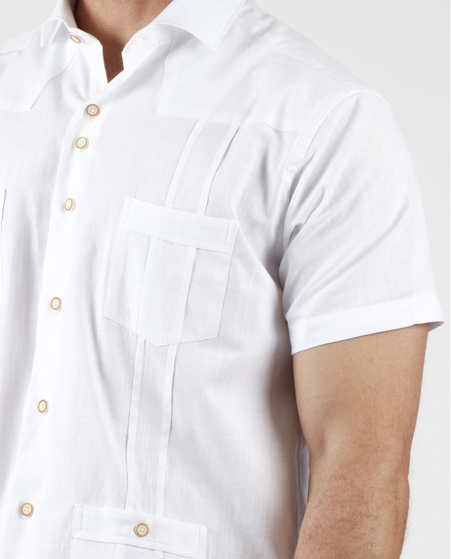 DIVER Camisa Habanera para Hombre BLANCO