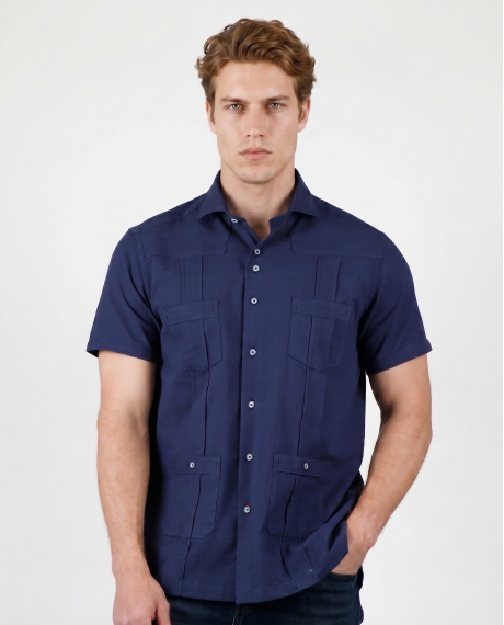 DIVER Camisa Habanera para Hombre MARINO