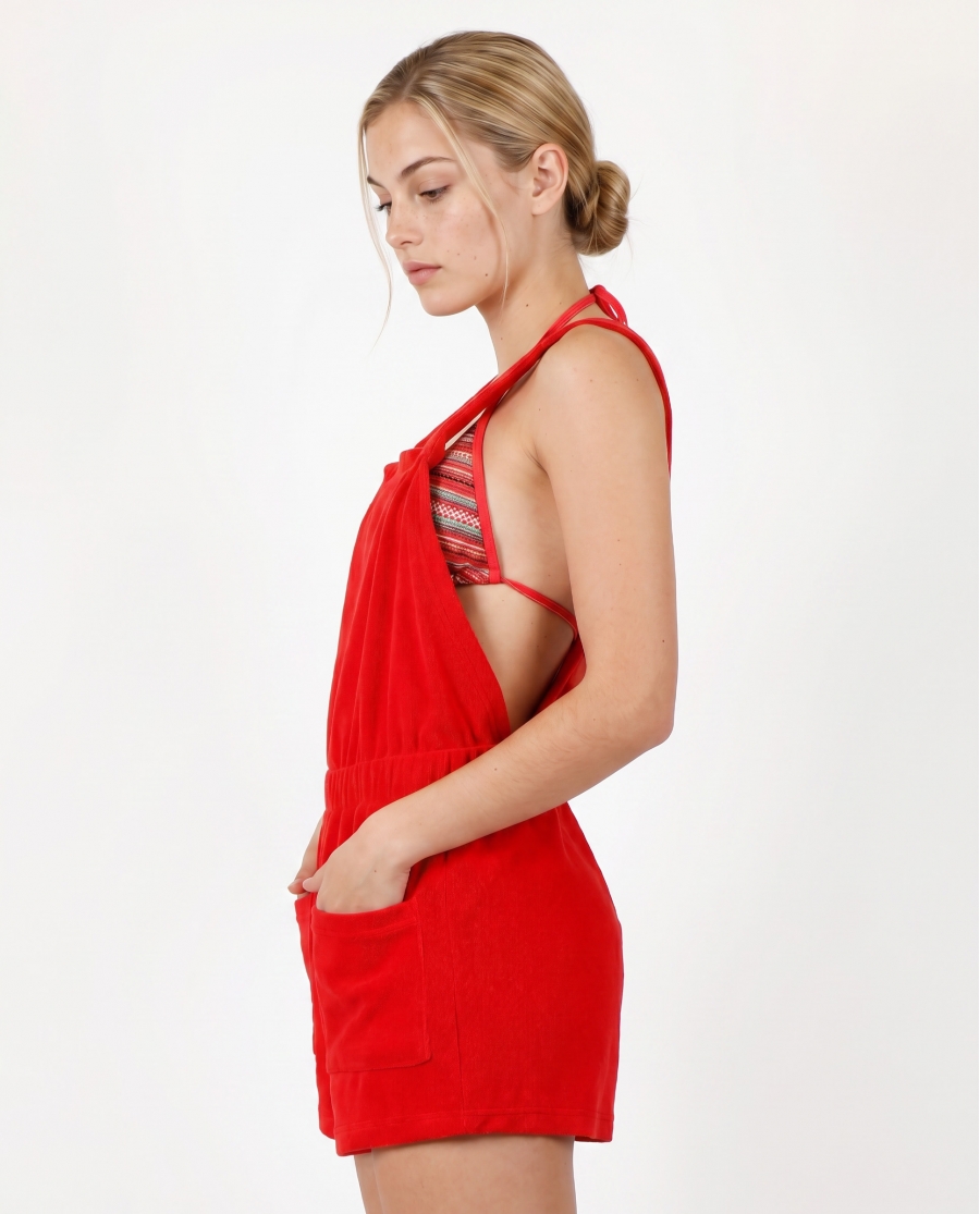 ADMAS Mono Rizo para Mujer ROJO