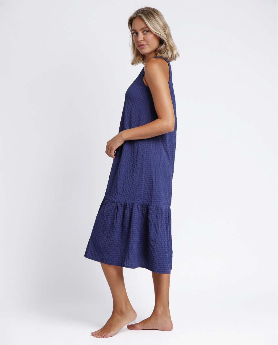 ADMAS Vestido Largo Palomita para Mujer MARINO