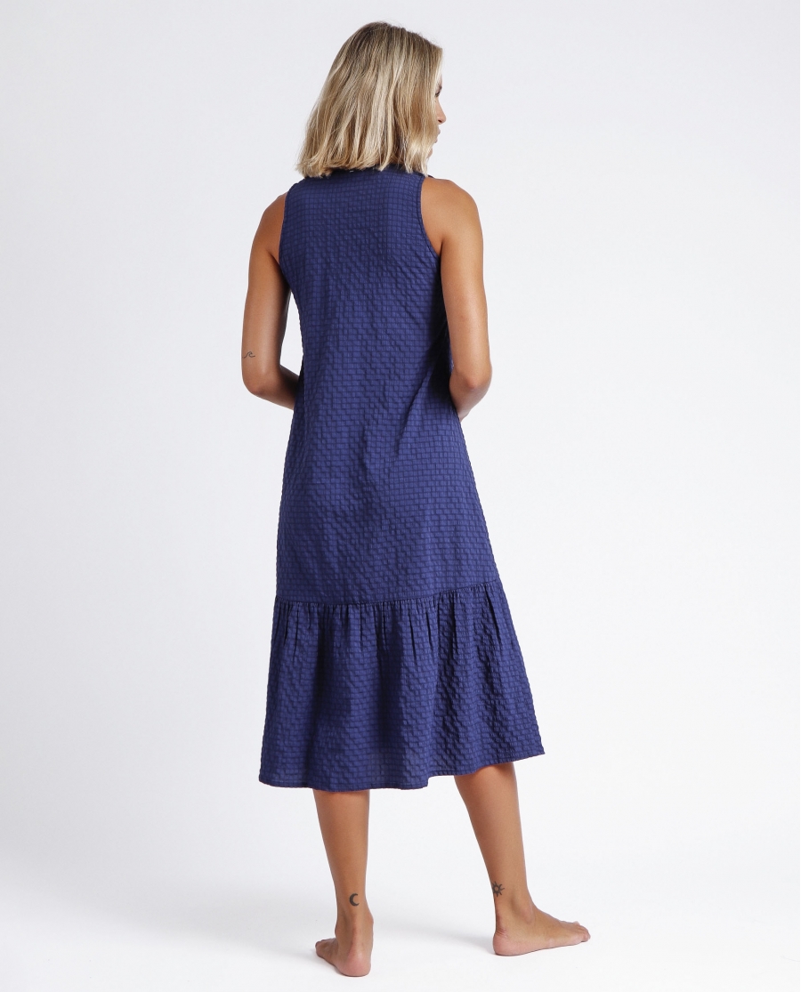 ADMAS Vestido Largo Palomita para Mujer MARINO