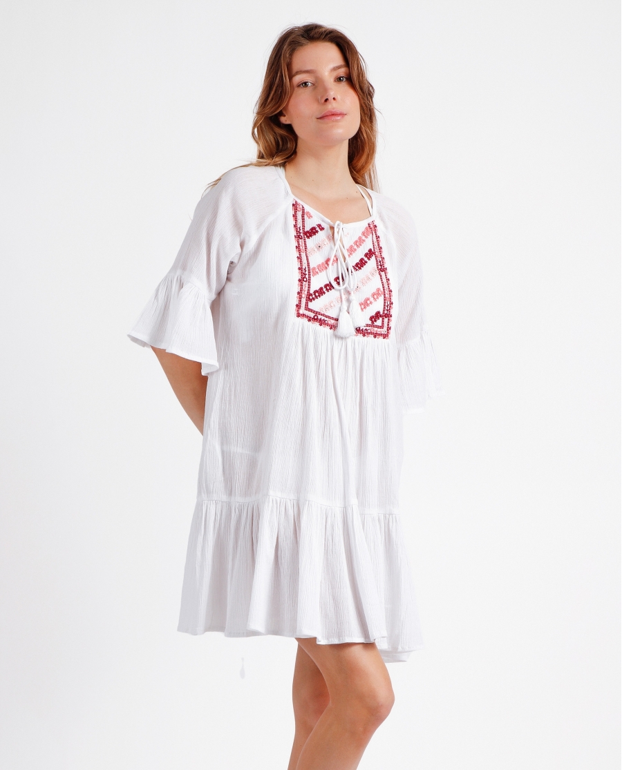 ADMAS Vestido Paradise para Mujer BLANCO
