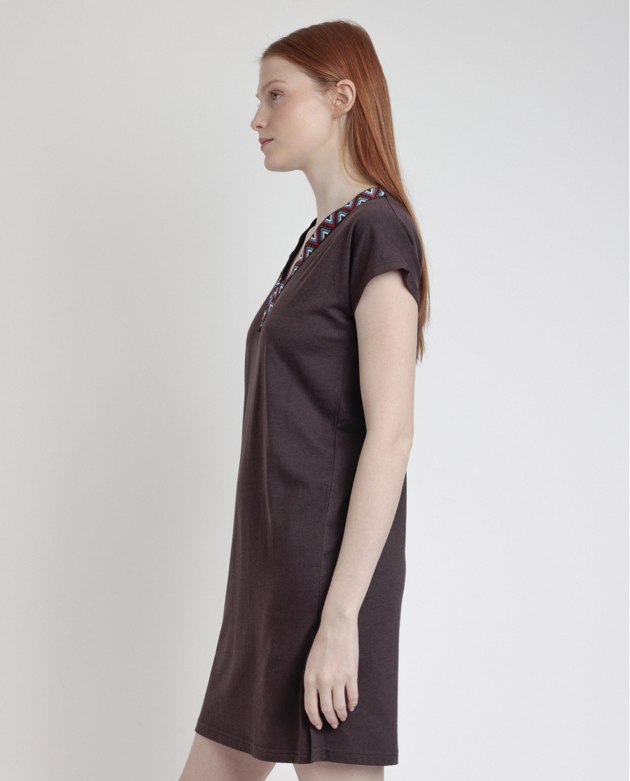 ADMAS Vestido Sailor Club para Mujer CHOCOLATE