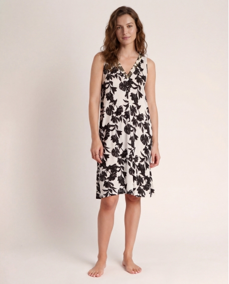 ADMAS Vestido Sin Mangas Waves para Mujer BLANCO