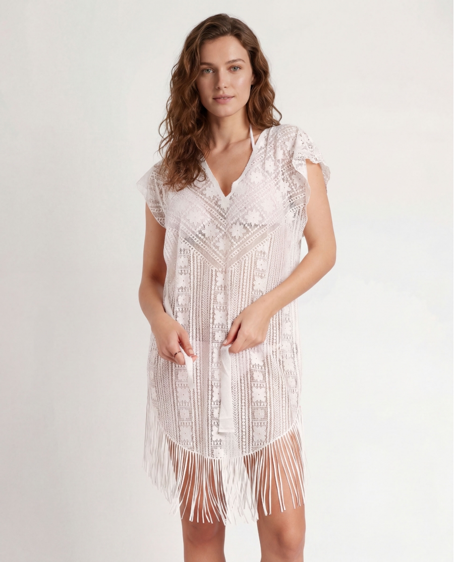 ADMAS Vestido Playa Party para Mujer CRUDO