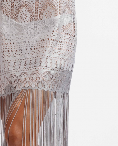 ADMAS Vestido Playa Shiny para Mujer PLATA 2