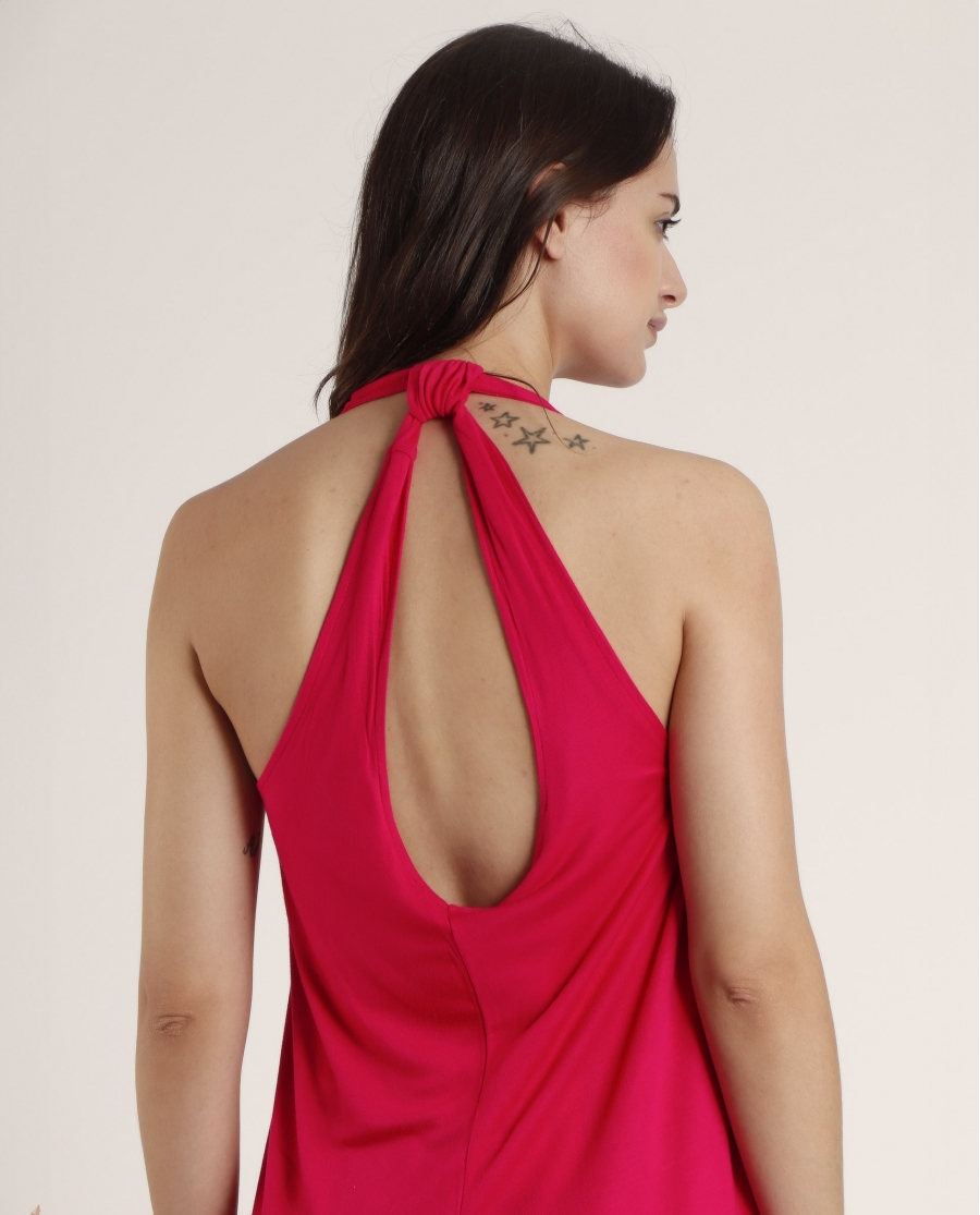 Vestido Halter Night para Mujer FUCSIA