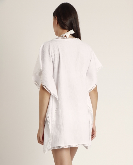 ADMAS Vestido Kaftan Hawaii para Mujer BLANCO 2