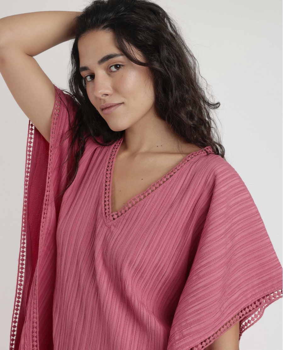 ADMAS Vestido Kaftan Hawaii para Mujer ROSA