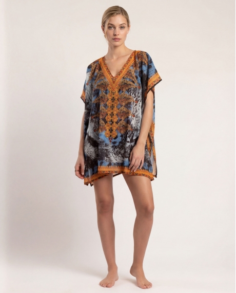 ADMAS Vestido Kaftán Vainica para Mujer MULTICOLOR