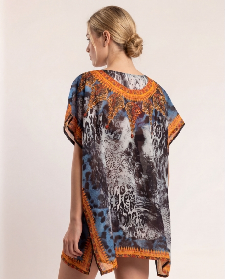 ADMAS Vestido Kaftán Vainica para Mujer MULTICOLOR 2