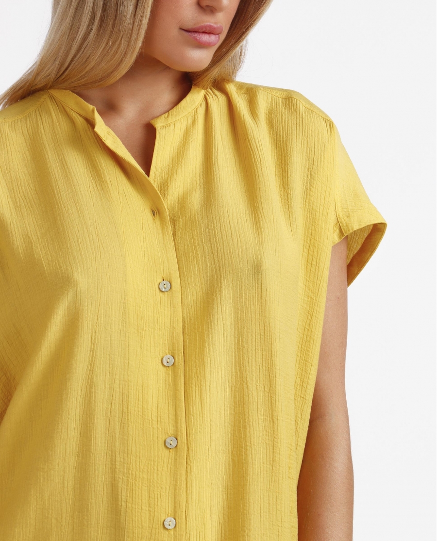 ADMAS Vestido Camisero Manga Corta Fluido para Mujer LIMA
