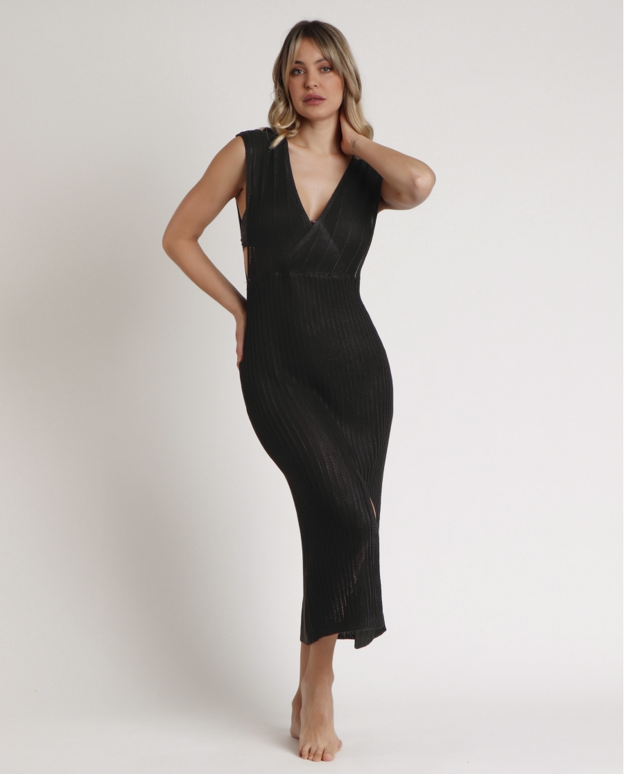 ADMAS Vestido Sin Mangas Cool para Mujer NEGRO