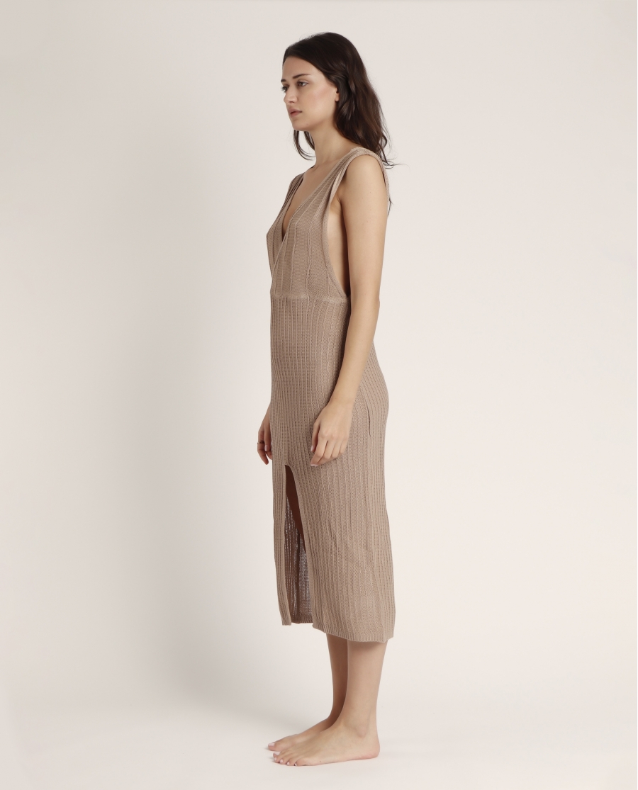 ADMAS Vestido Sin Mangas Cool para Mujer CAMEL