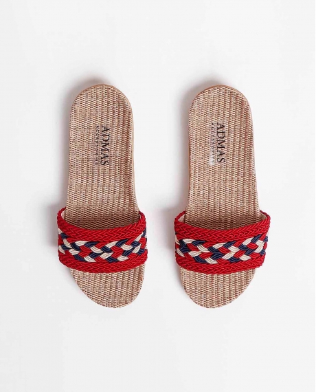 ADMAS Sandalias Marineras para Mujer ROJO 2