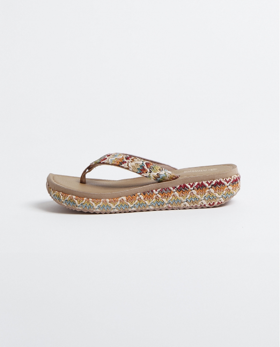 ADMAS Sandalias Cuña Tira para Mujer MULTICOLOR
